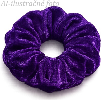 Scrunchie gumičky do vlasů - lesklý samet